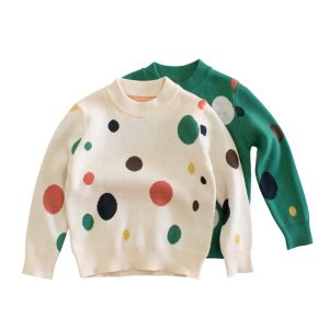 Pull Tricoté Pois Enfants Collection Automne Hiver